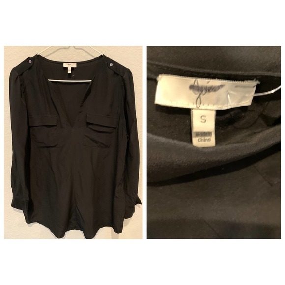 Joie Black Silk Marlo Blouse (S) - Picture 4 of 7
